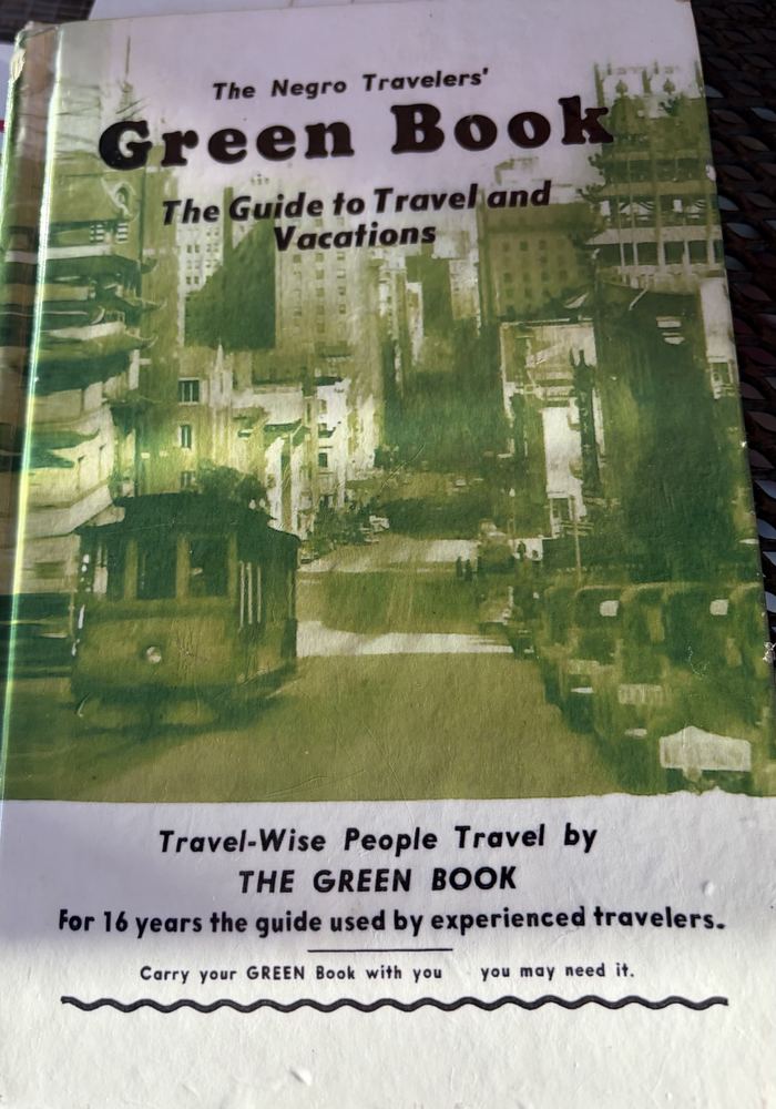 A copy of The Negro Travelers' Green Book, the guide to travel and vacations